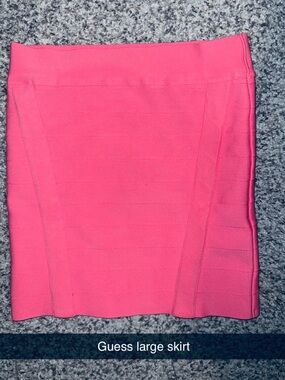 Guess Hot Pink Bandage Mini Skirt